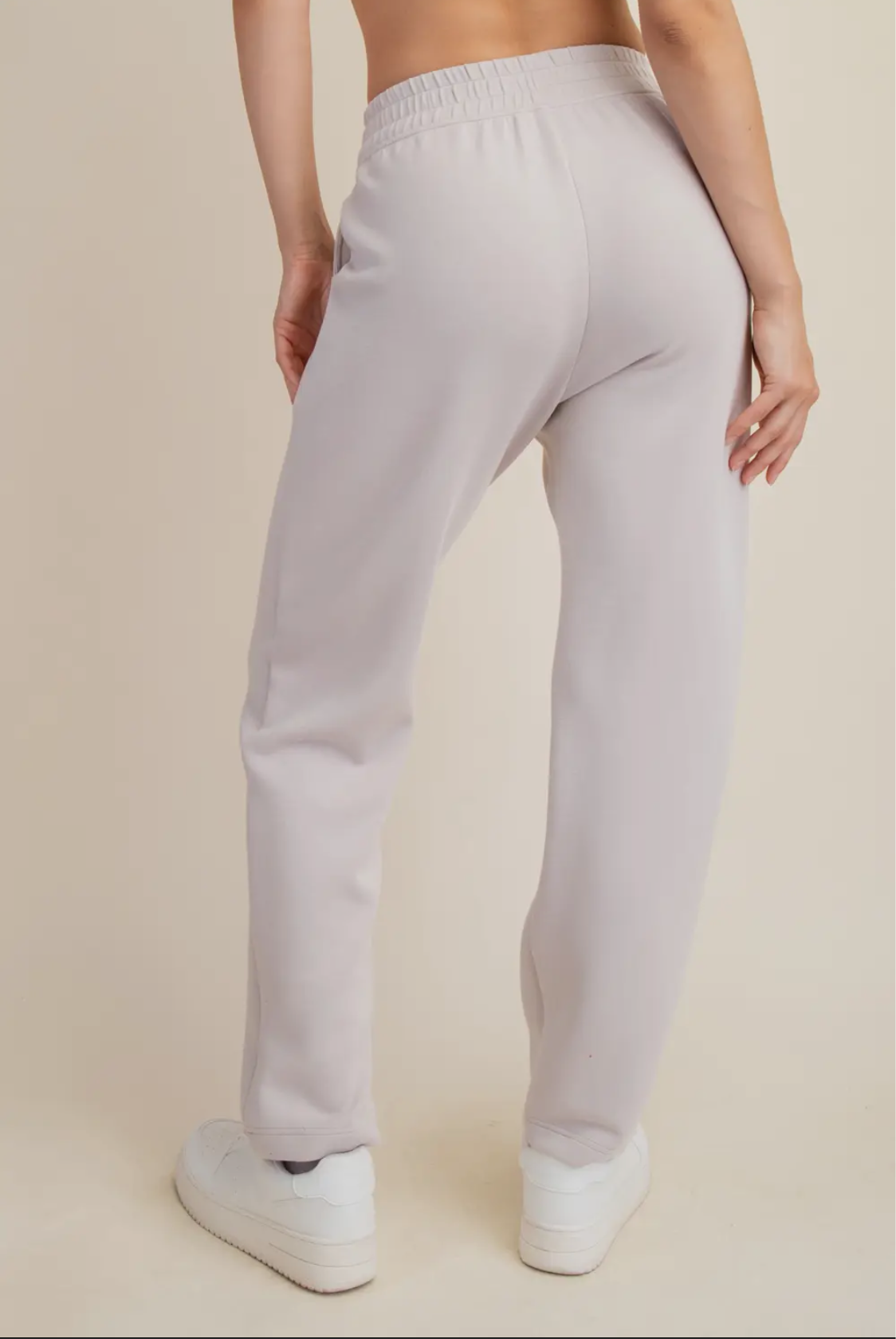 Mocha Cream Poly Span Scuba Set. Mock Neck pullover with Pintuck Pants.