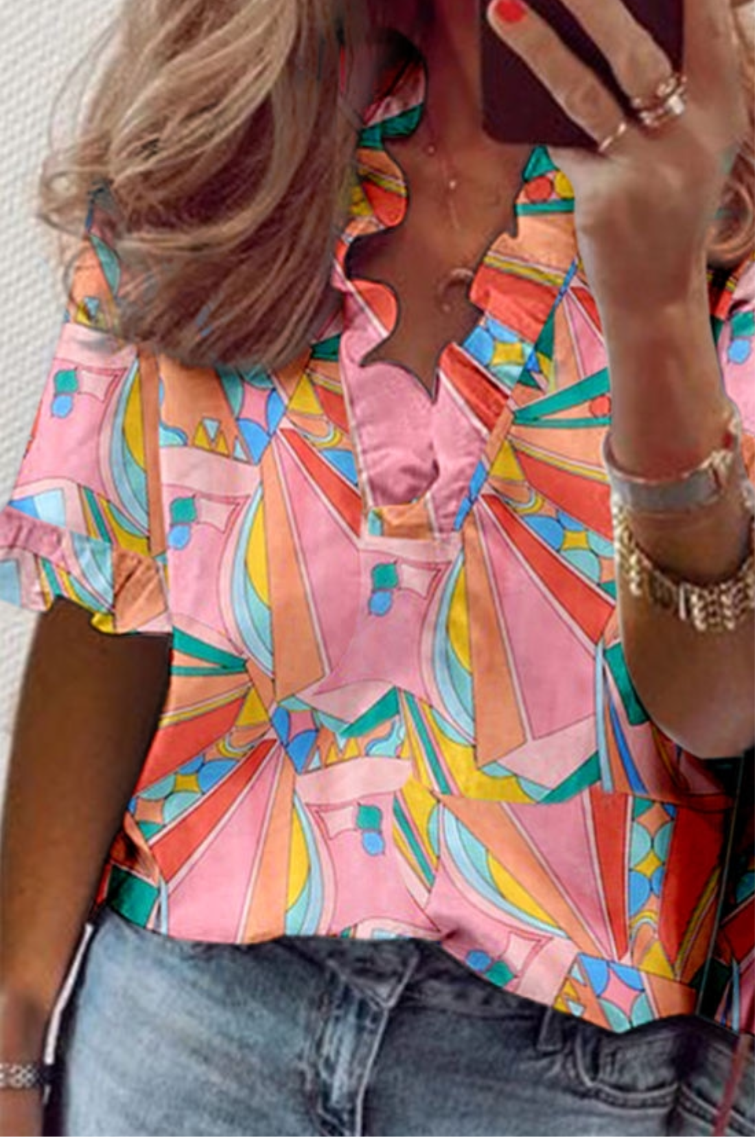 Savannah Abstract Blouse