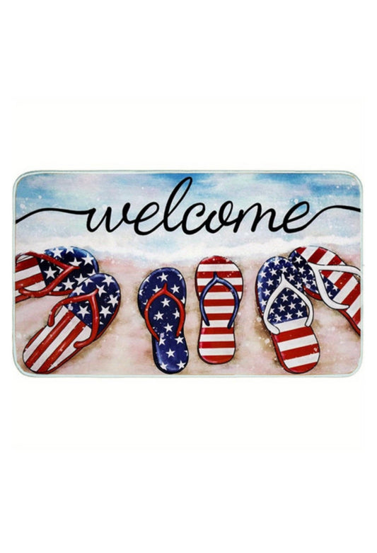 Sandals 4th of July Door Mat