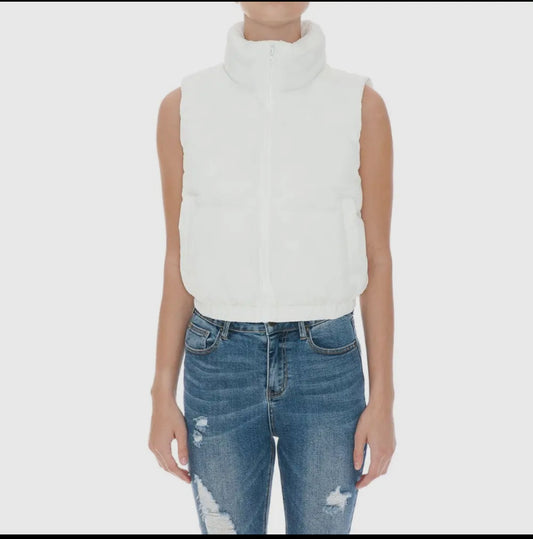 White Puffer Vest