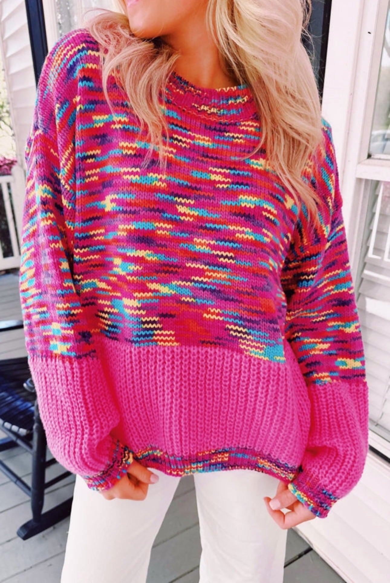 Pink Confetti Sweater