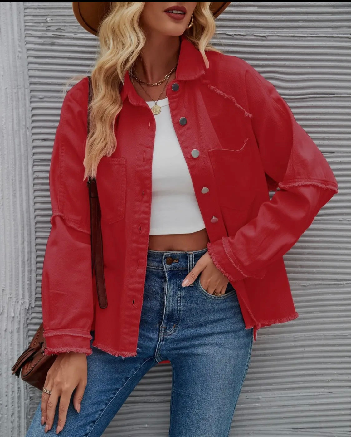 Red Denim Jacket