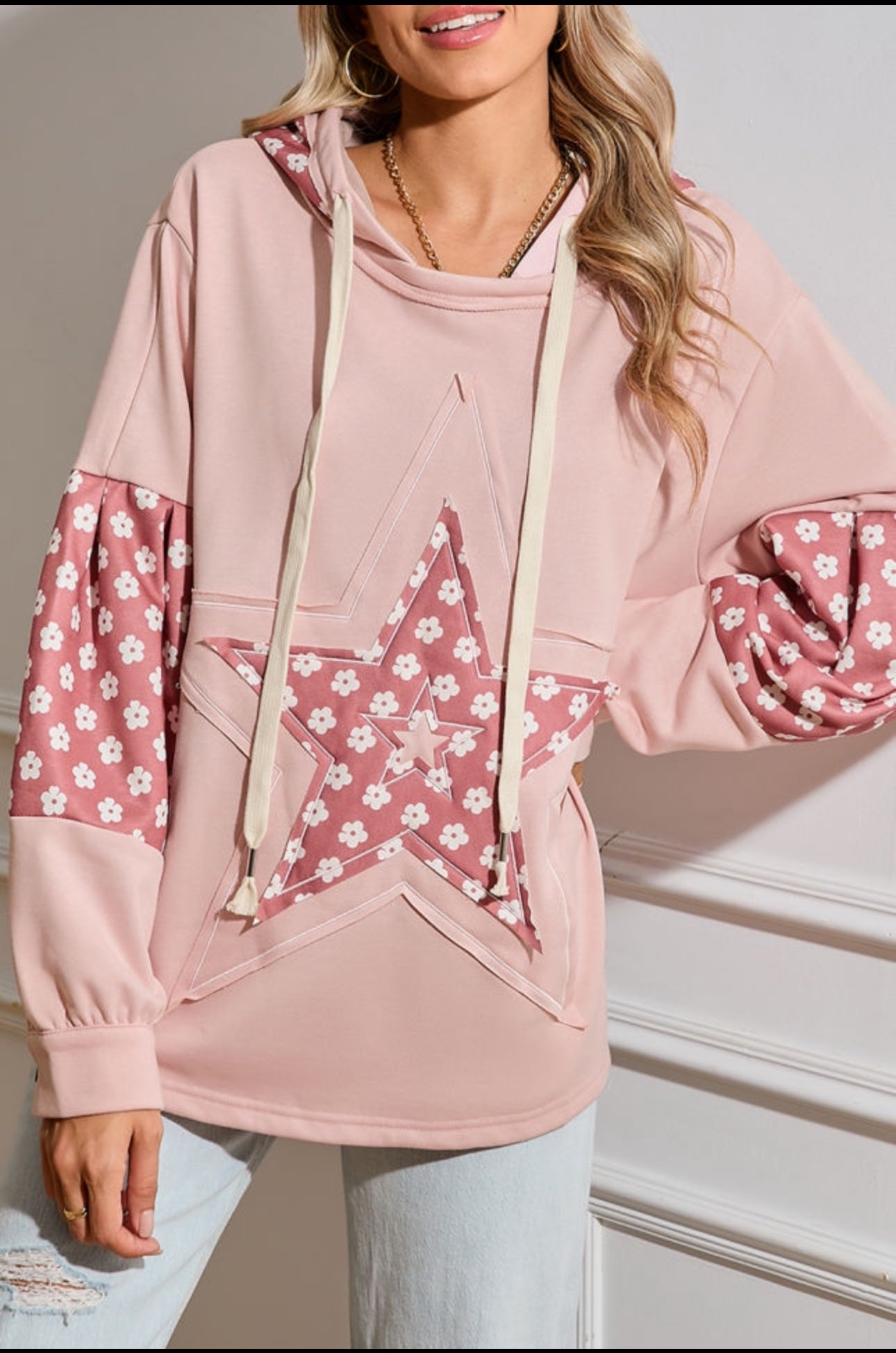 Pink Stars Hoodie