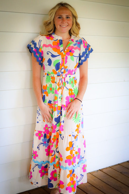 Ric Rac Floral Maxi