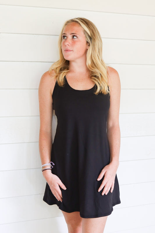 Black Butter Soft Athletic Dress